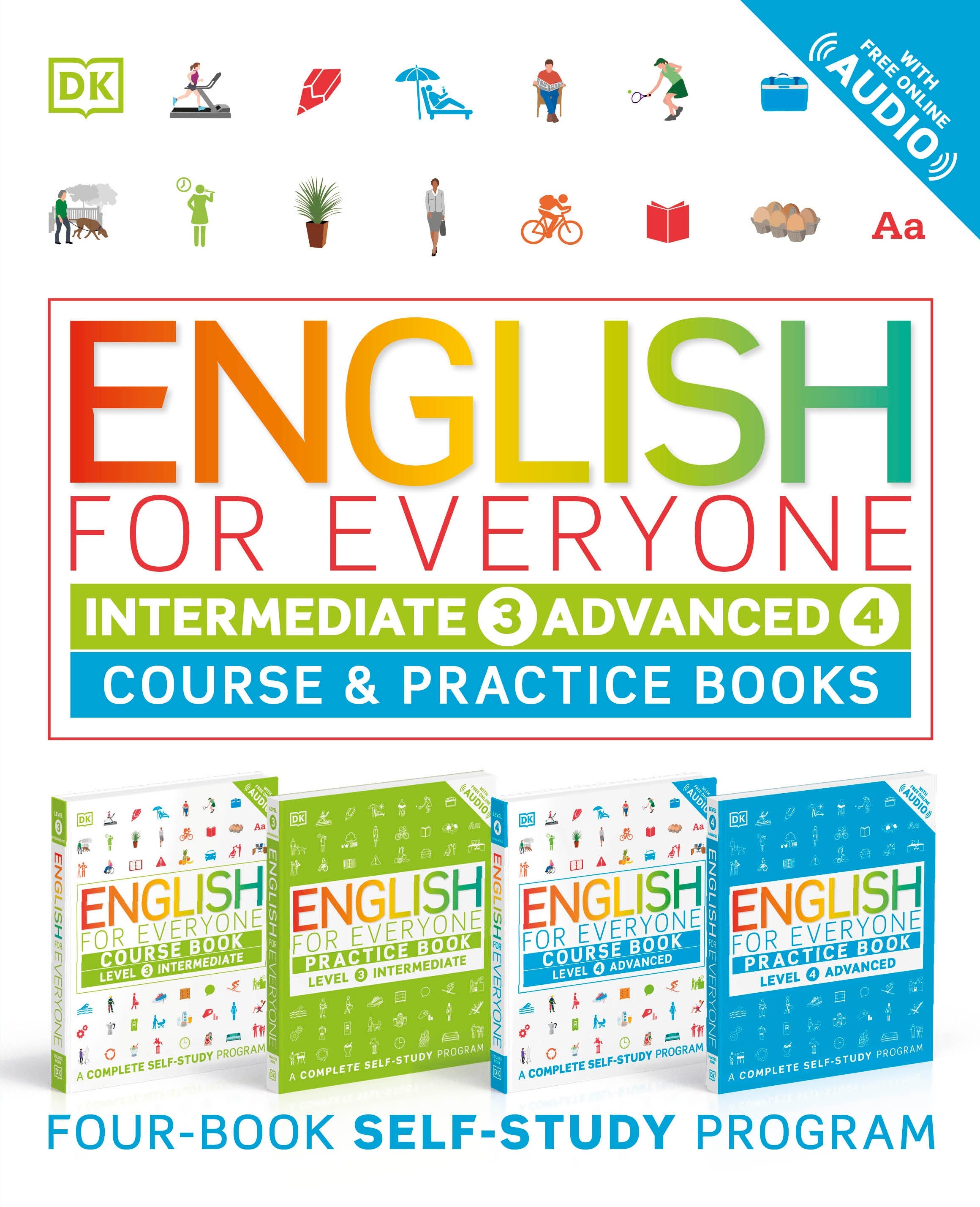 英語基礎講座 INTERMEDIATE 4冊セット English for Everyone: Intermediate and Advanced Box Set – DK