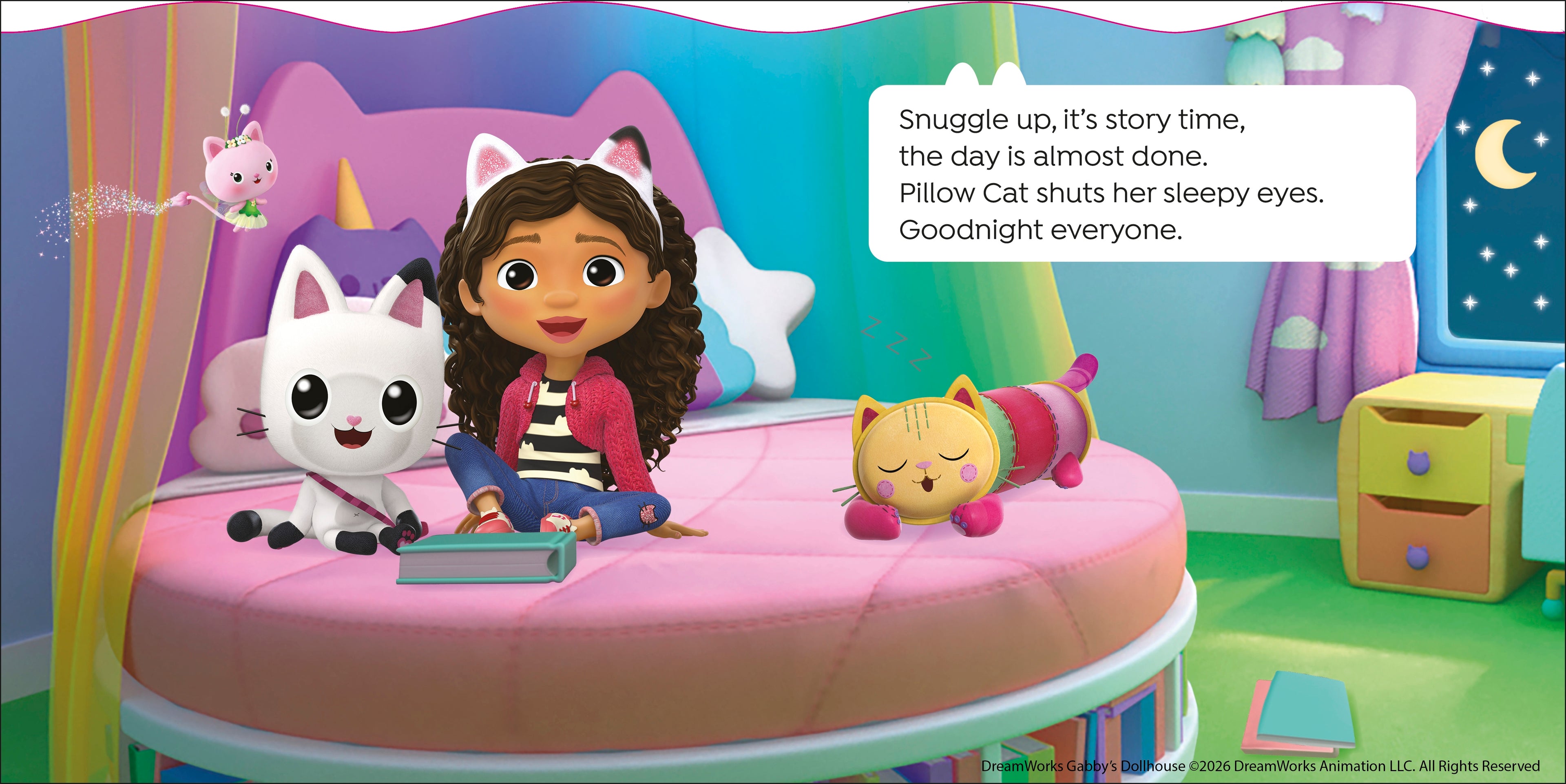 Gabby's Dollhouse Goodnight Fold-out Book