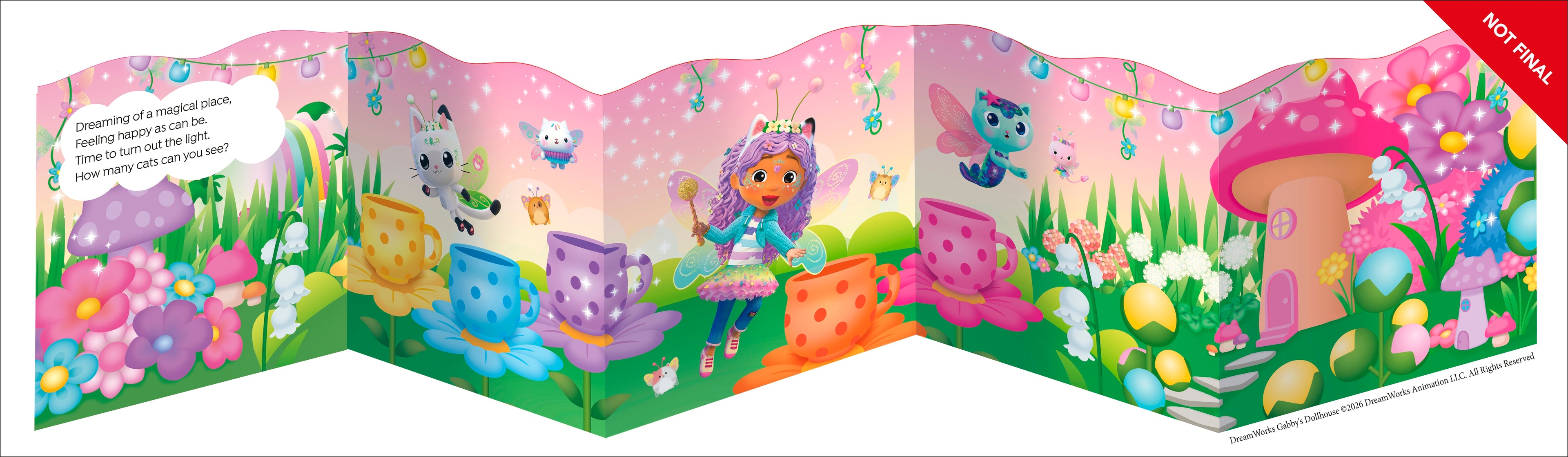 Gabby's Dollhouse Goodnight Fold-out Book