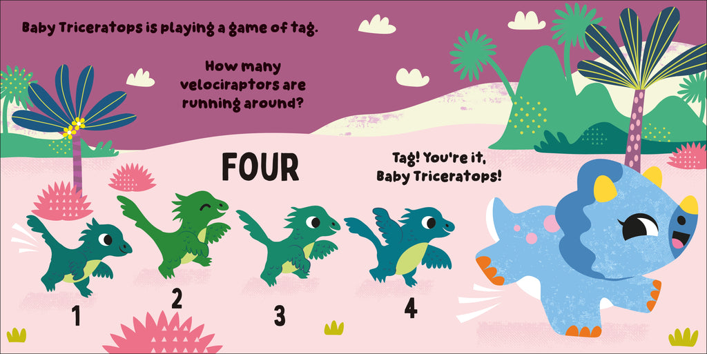 Baby Triceratops Counts 1, 2, 3