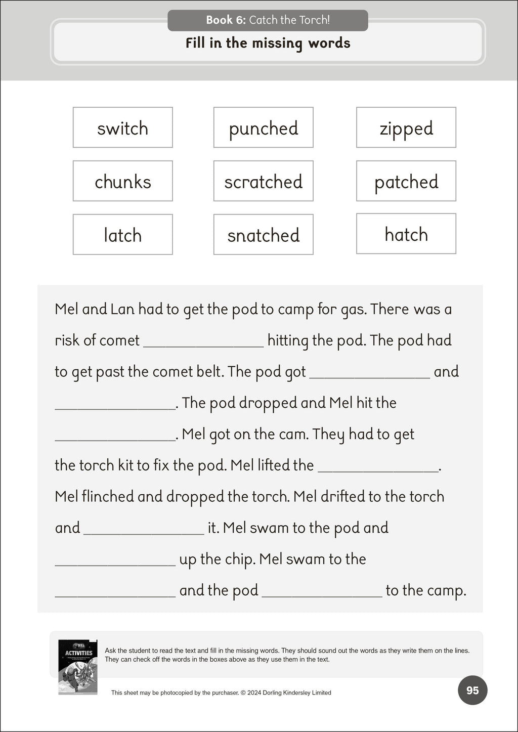 Phonic Books Mel on Mars Activities-Spread, Image, (PRHC, Design, Do, Not, Use)-3