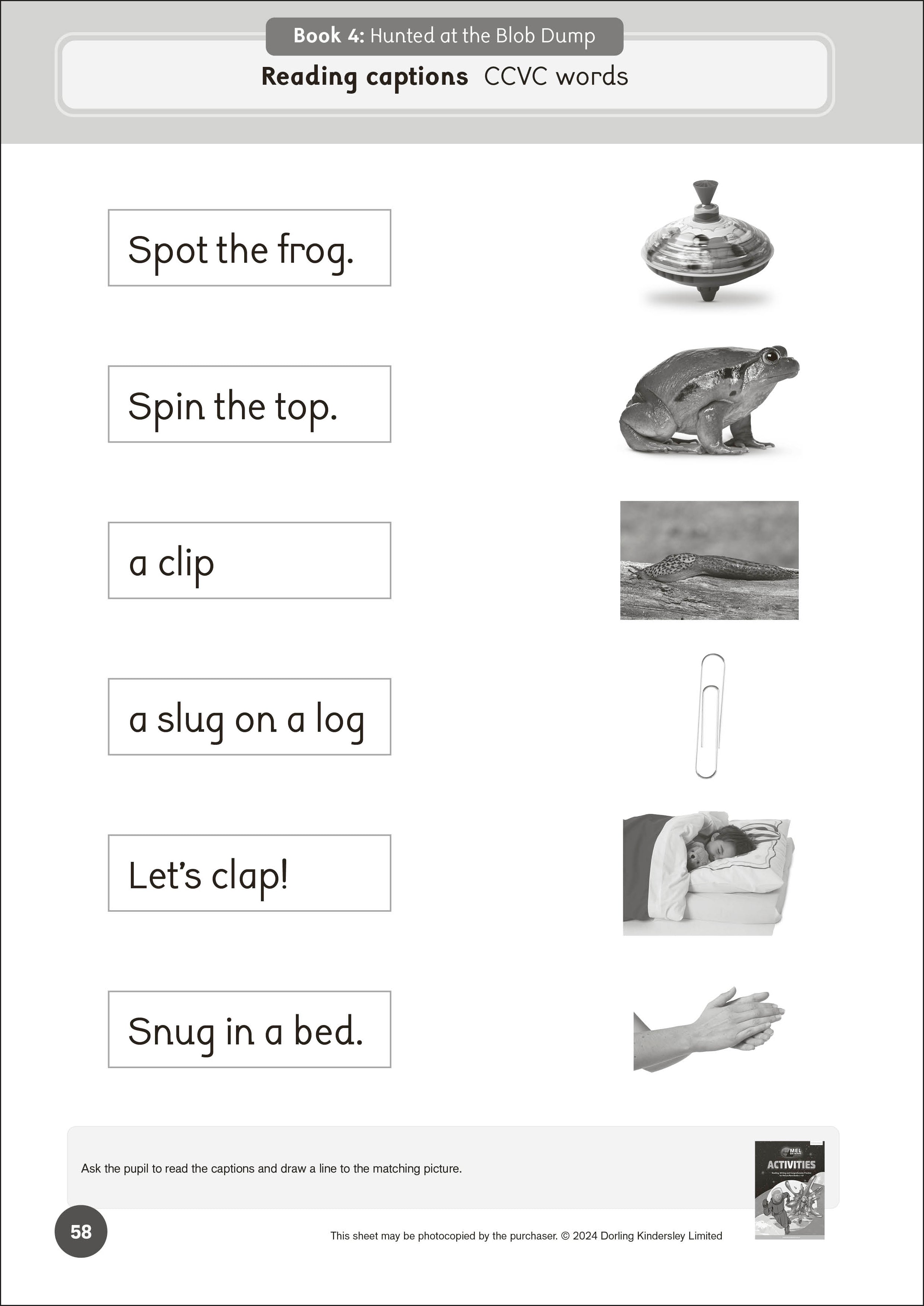 Phonic Books Mel on Mars Activities