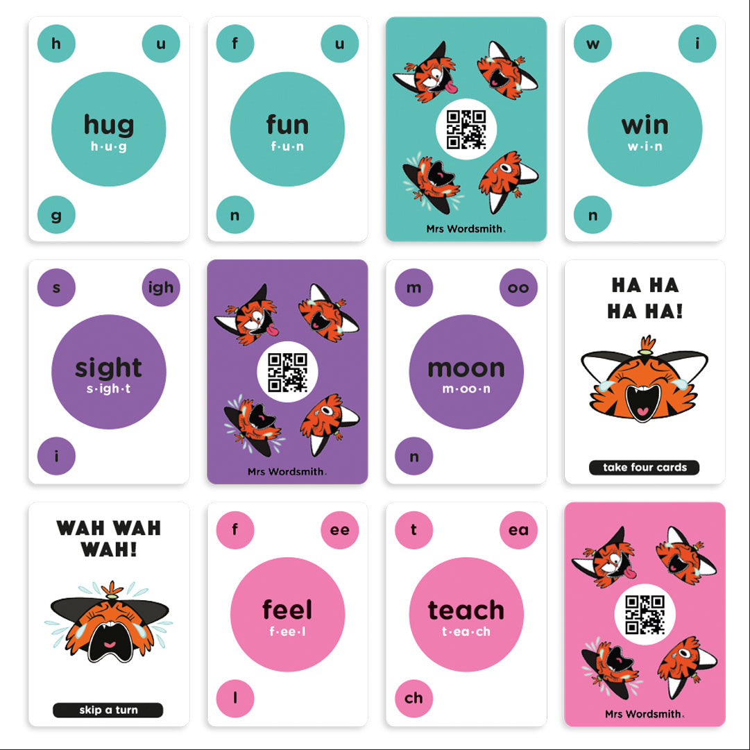 Mrs Wordsmith Phonics Blah Blah Blah Card Game, Kindergarten & Grades 1-2-Spread, Image, (PRHC, Design, Do, Not, Use)-3