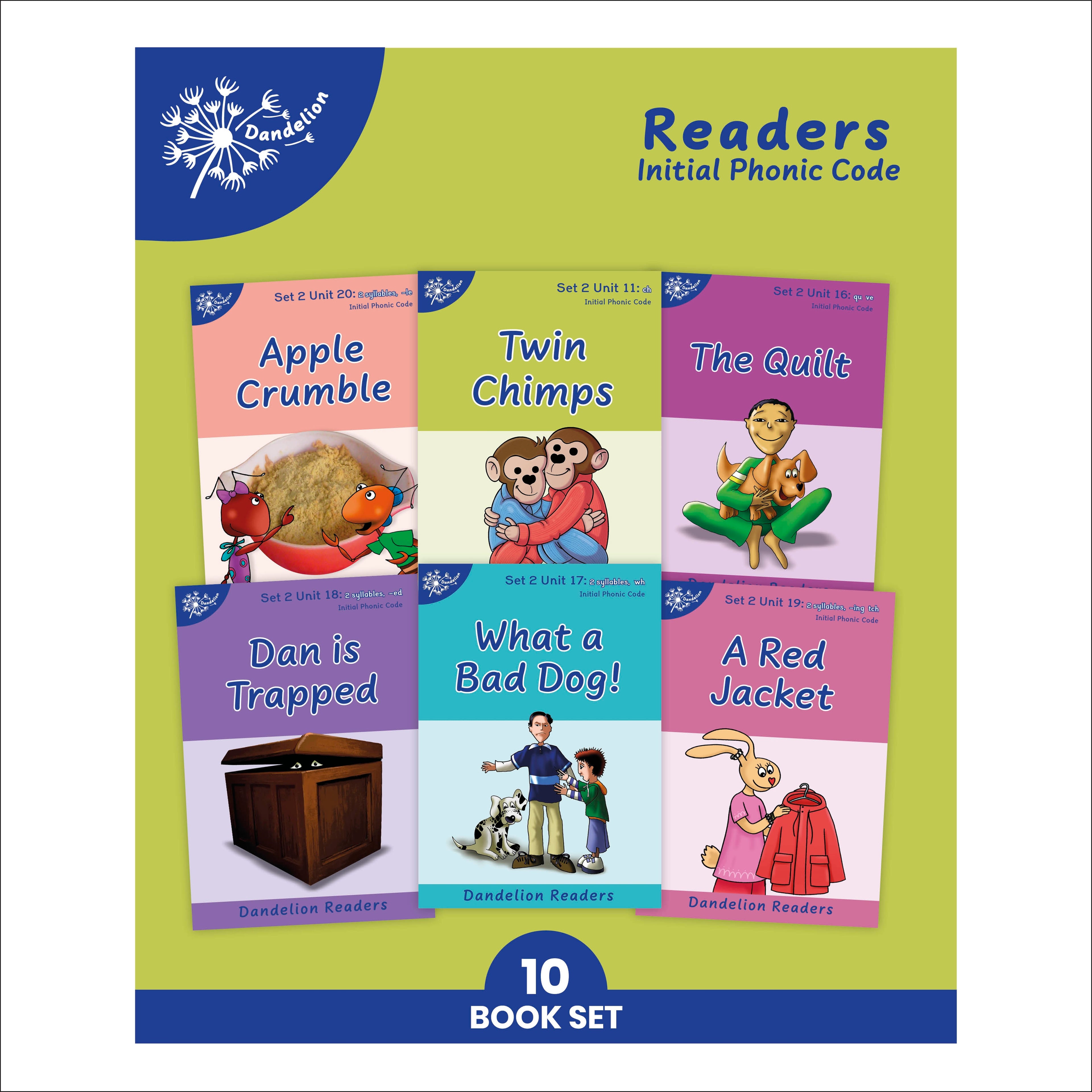 Phonic Books Dandelion Readers Set 2 Units 11-20