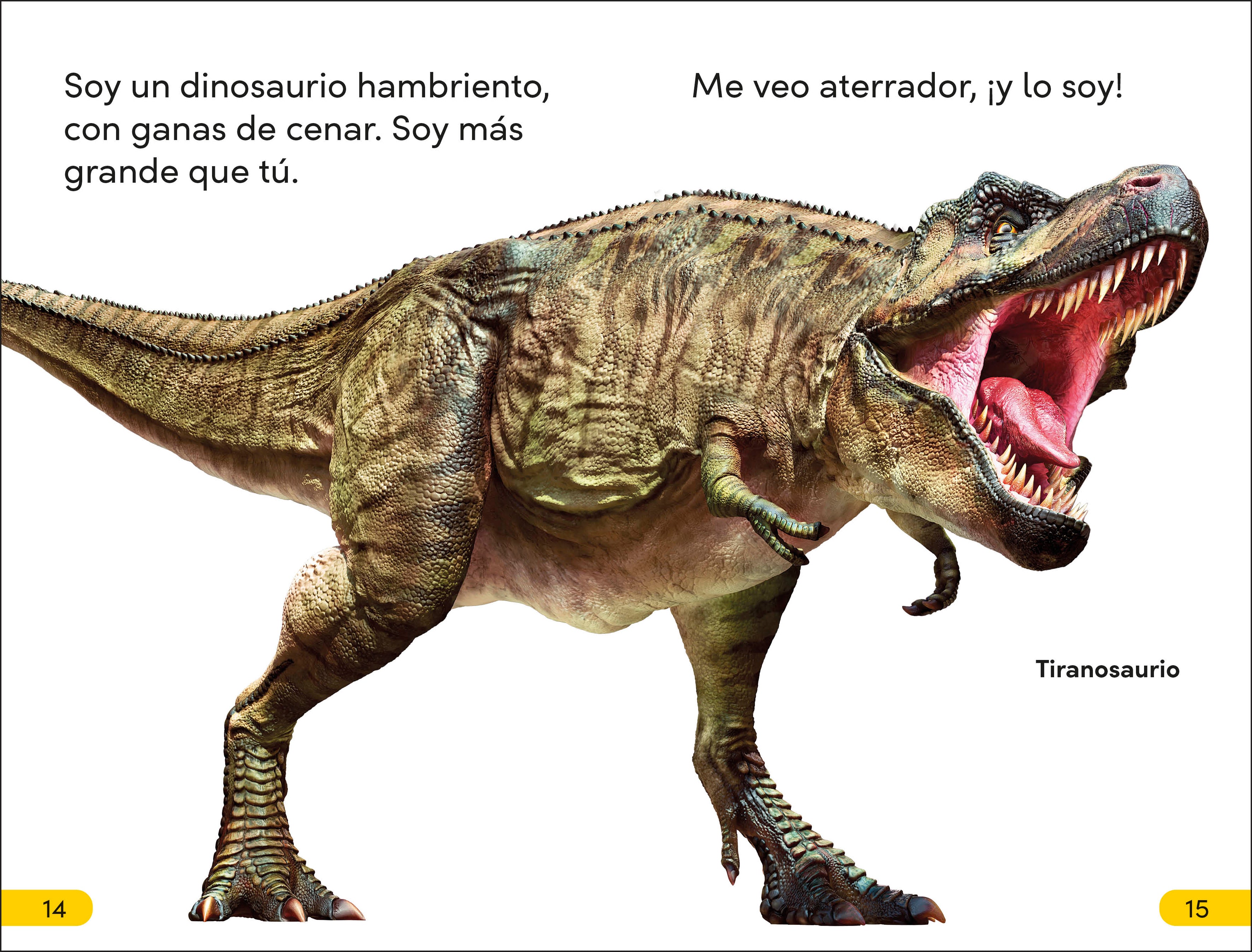 DK Super Readers Level 2 Spanish translation Dinosaur Dinners - Cena para un dinosaurio-Spread, Image, (PRHC, Design, Do, Not, Use)-2