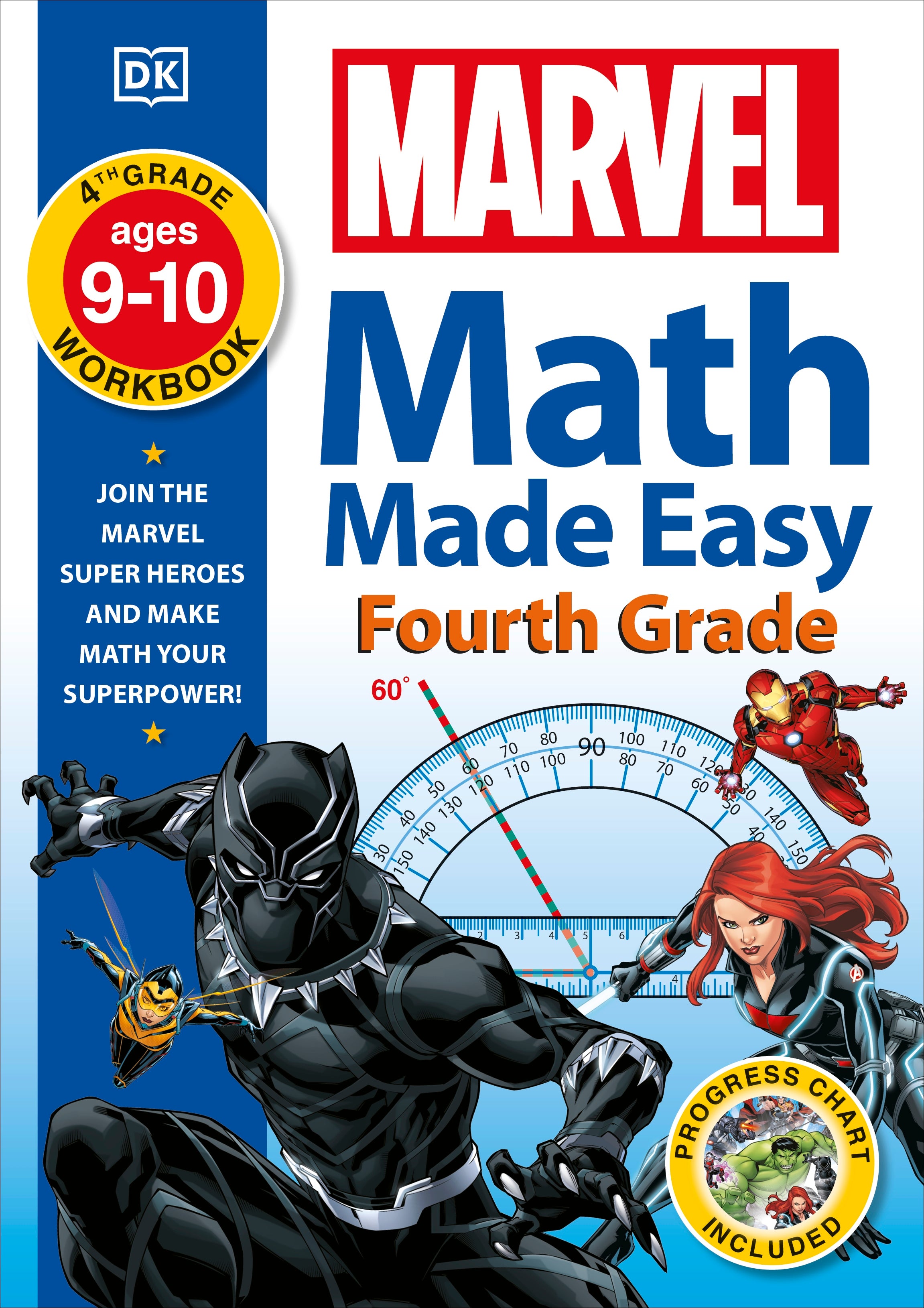 Marvel Math Made Easy Fourth Grade 9-10 years jacket