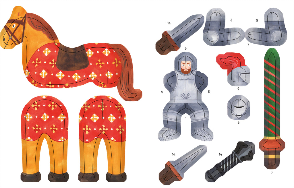 The Met Knights Discover, Press Out & Play-Spread, Image, (PRHC, Design, Do, Not, Use)-4