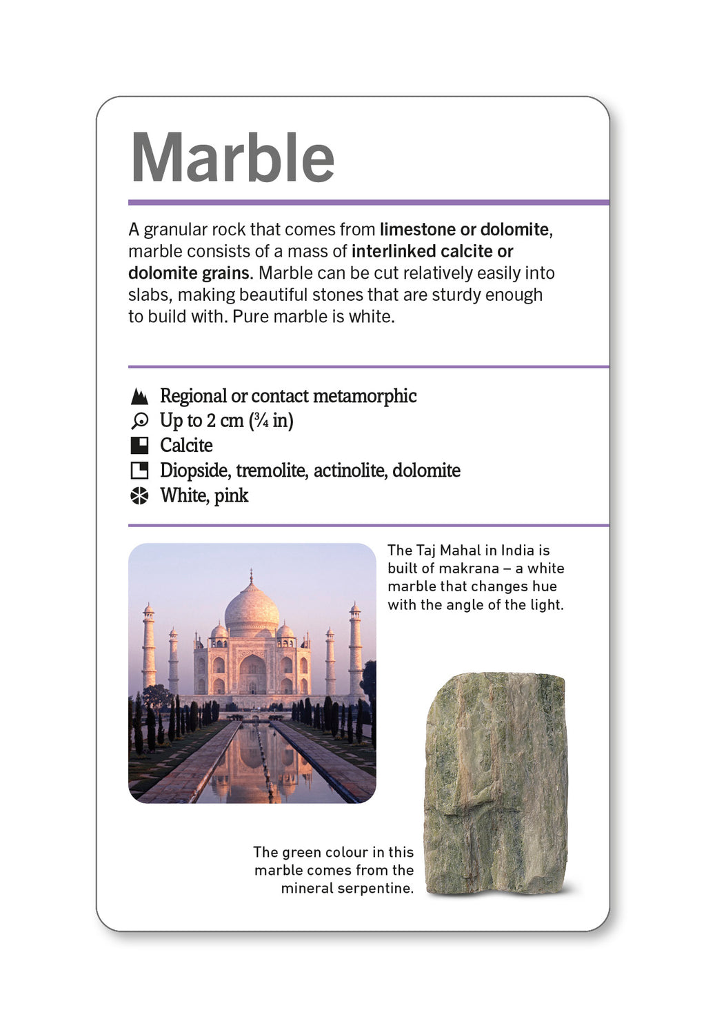 Our World in Pictures Rocks & Minerals Flash Cards-spread image