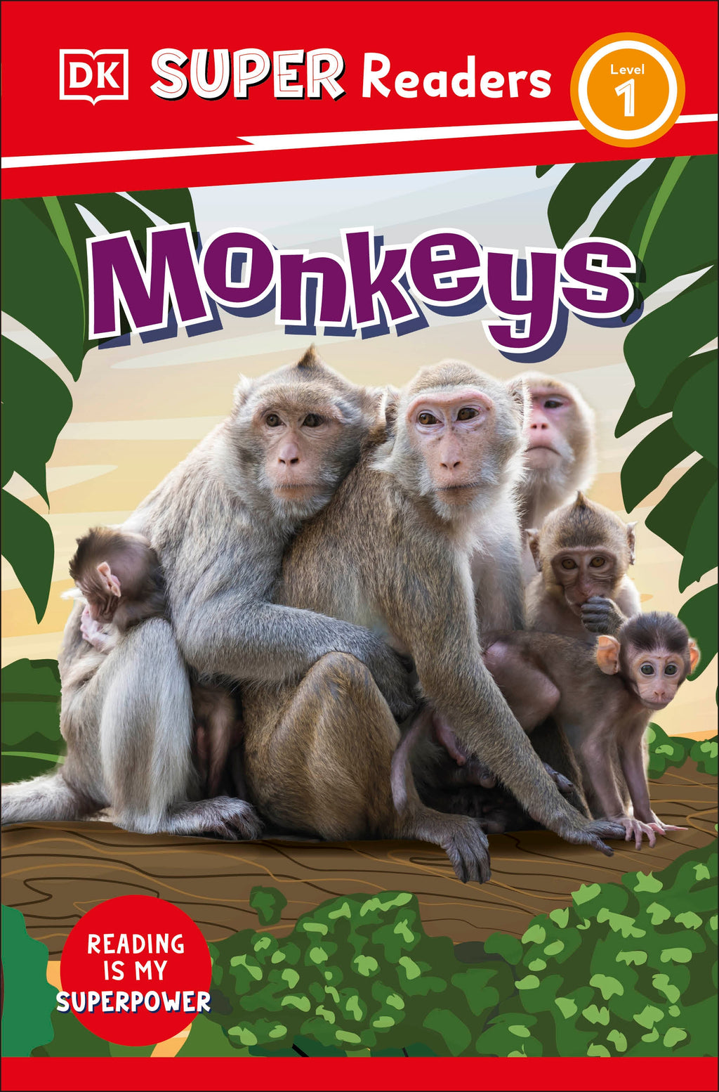 9780241600795-DK Super Readers Level 1 Monkeys-Jacket Image