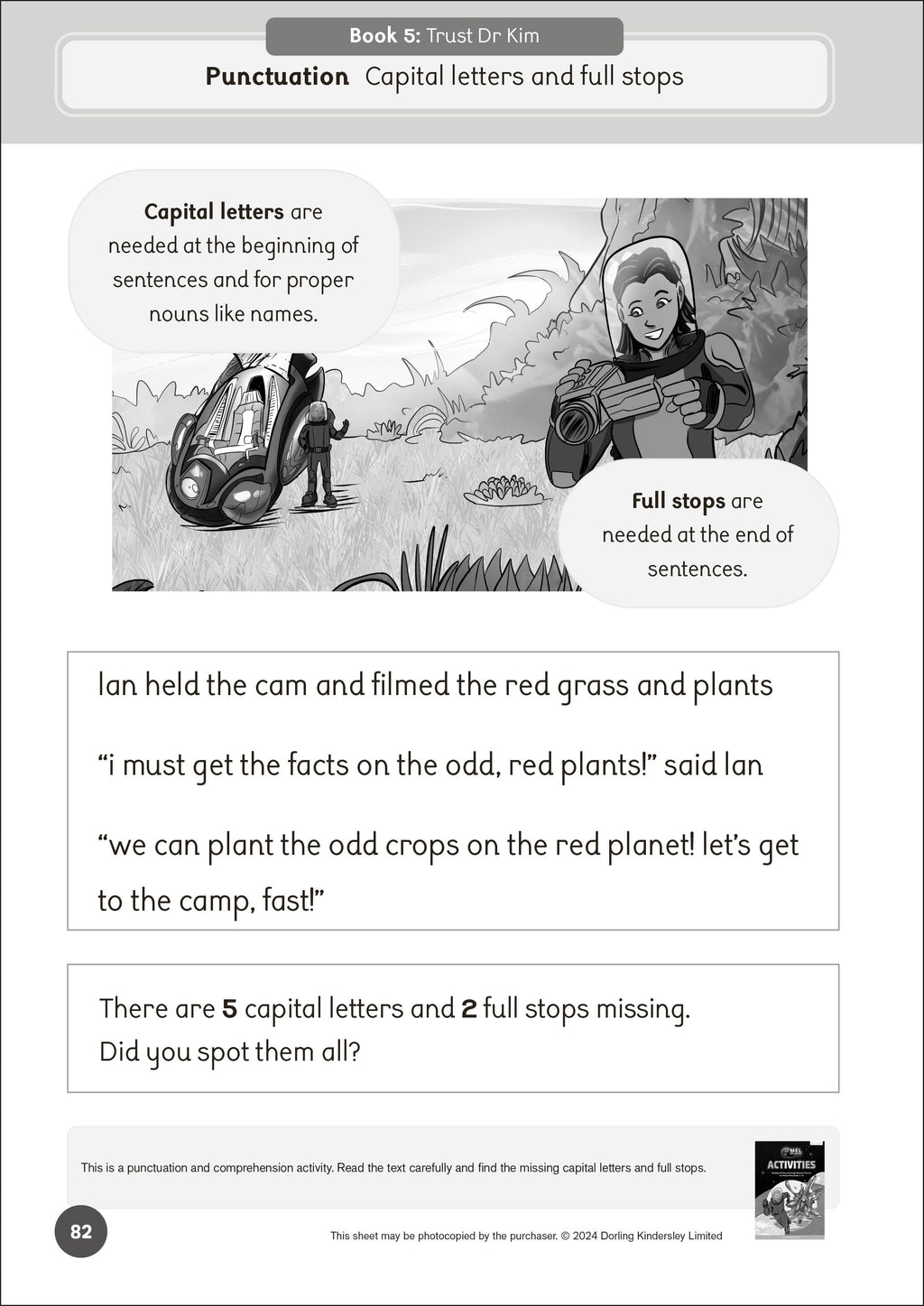Phonic Books Mel on Mars Activities