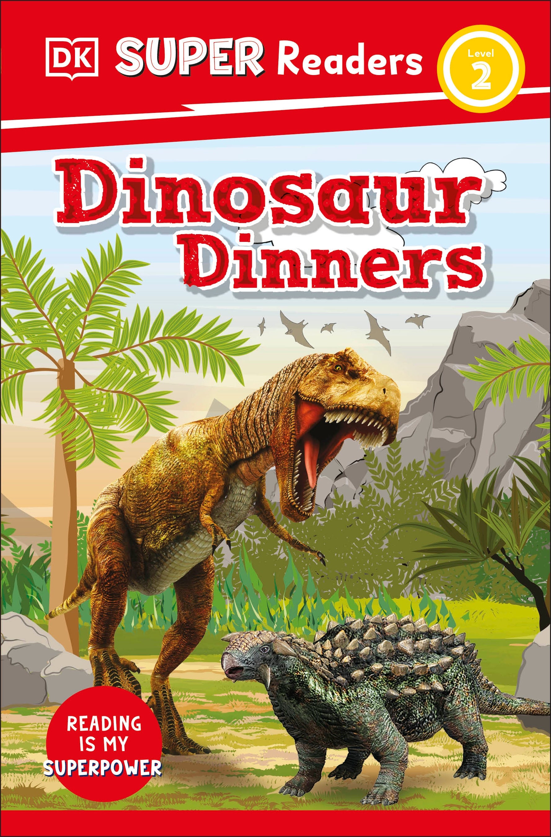 9780241589663-DK Super Readers Level 2 Dinosaur Dinners-Jacket Image