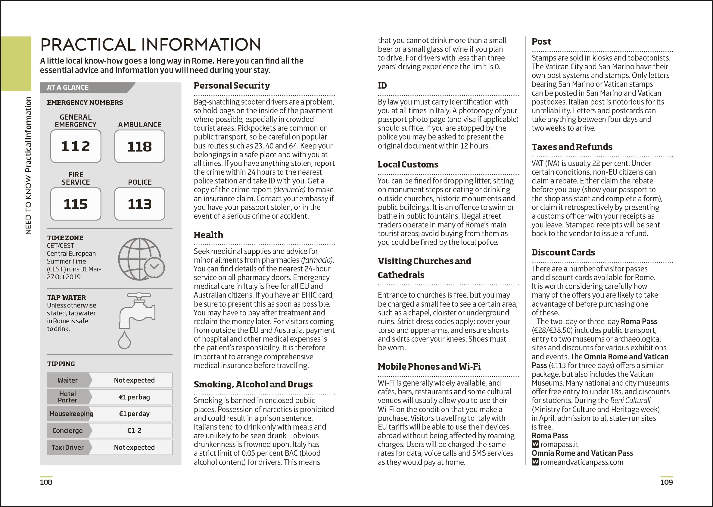 DK Rome Mini Map and Guide