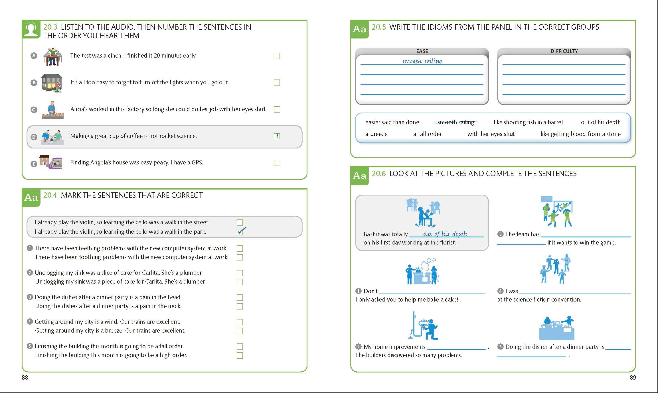 English for Everyone English Idioms, Vocabulary Builder, Phrasal Verbs 3 Book Box Set-image