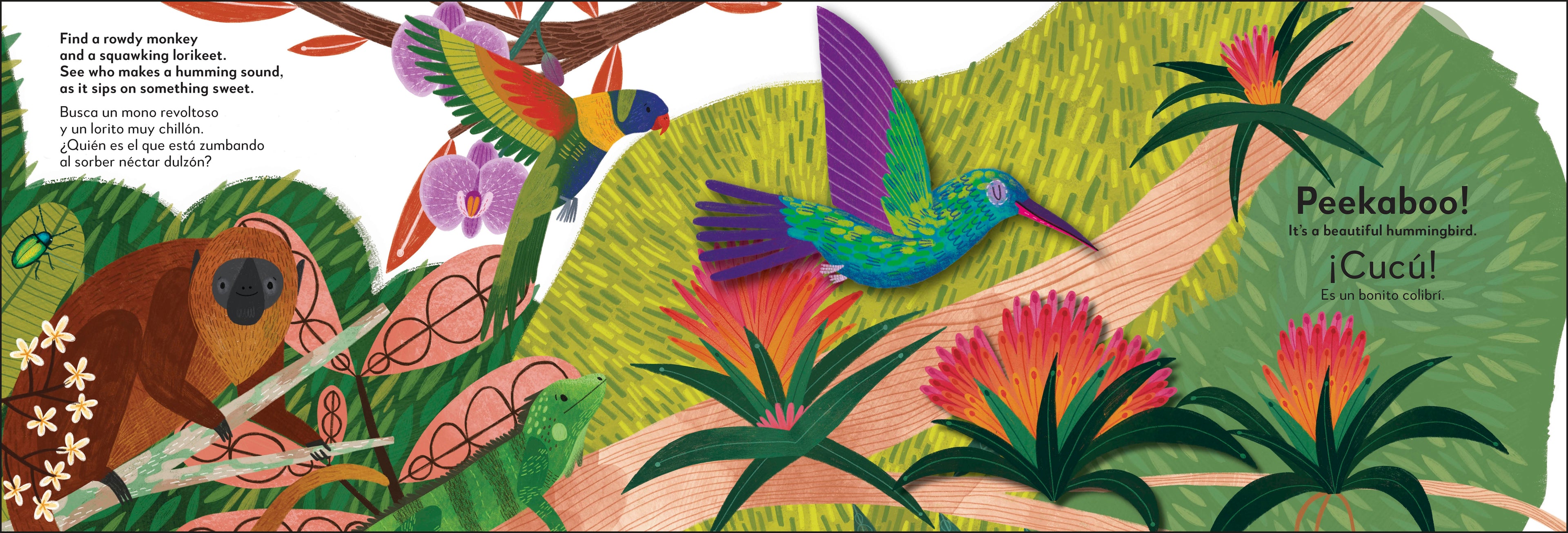 Bilingual Pop-Up Peekaboo! Rainforest - La selva-Spread, Image, (PRHC, Design, Do, Not, Use)-6