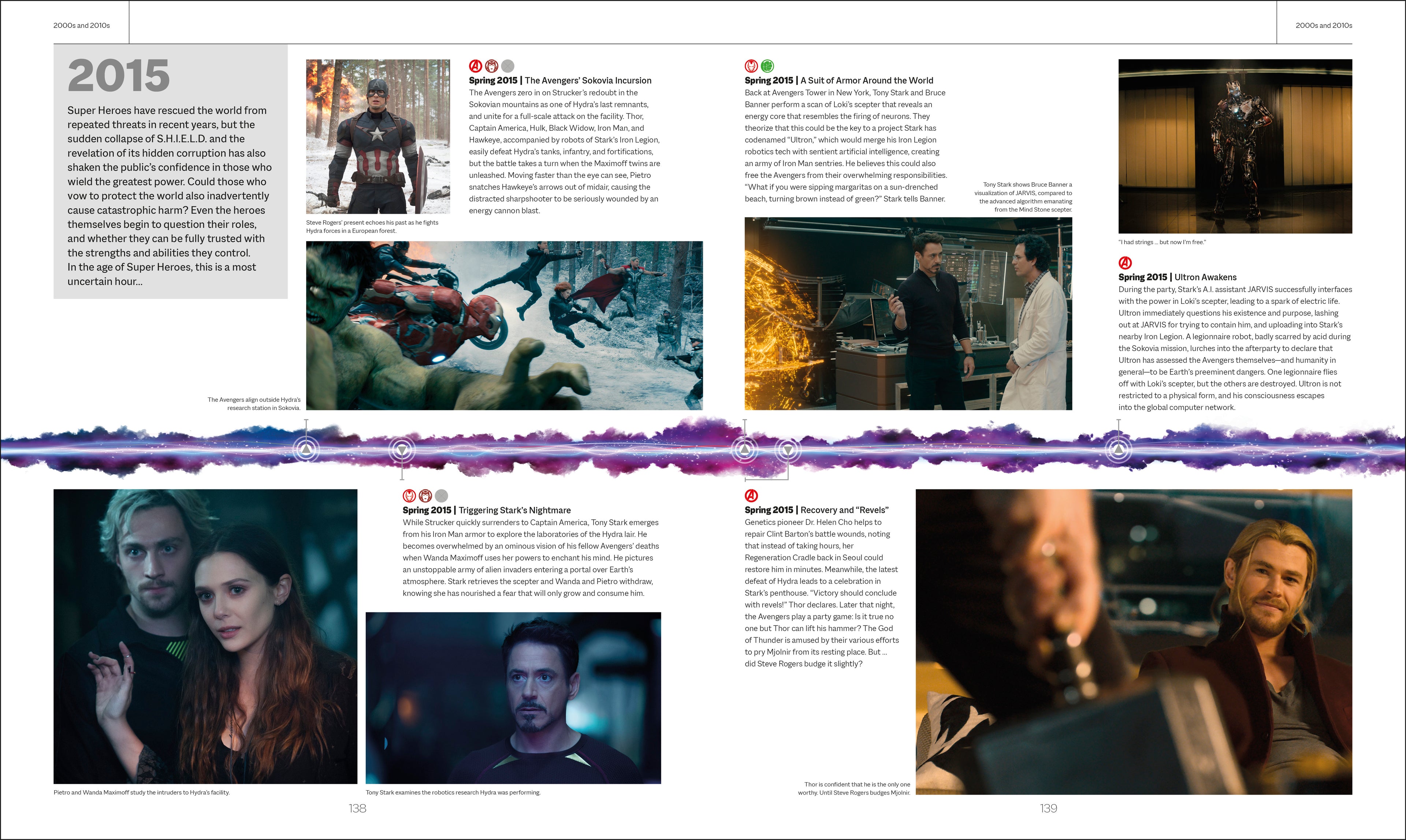 Marvel Studios The Marvel Cinematic Universe An Official Timeline-Spread, Image, (PRHC, Design, Do, Not, Use)-4