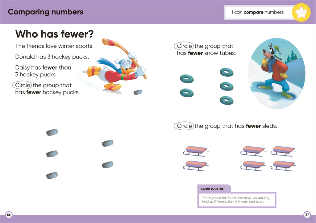 Disney Learning Get Ready for Math (Ages 3-5)-Spread, Image, (PRHC, Design, Do, Not, Use)-2