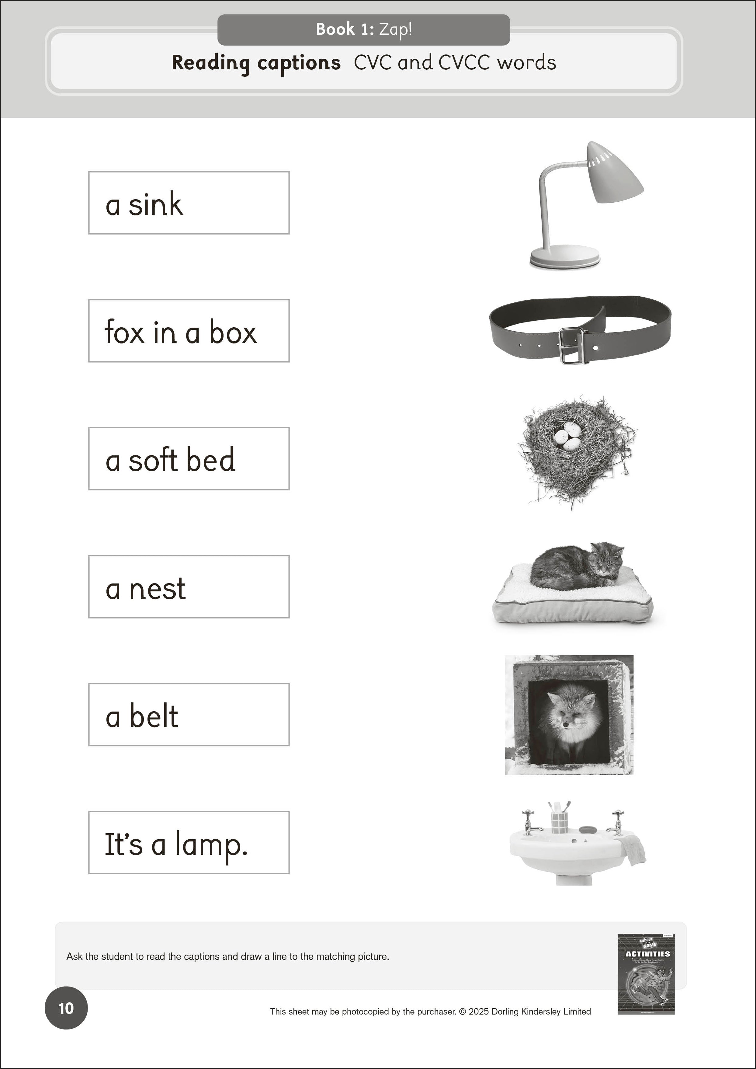 Phonic Books Get Out of the Game Activities-Spread, Image, (PRHC, Design, Do, Not, Use)-1