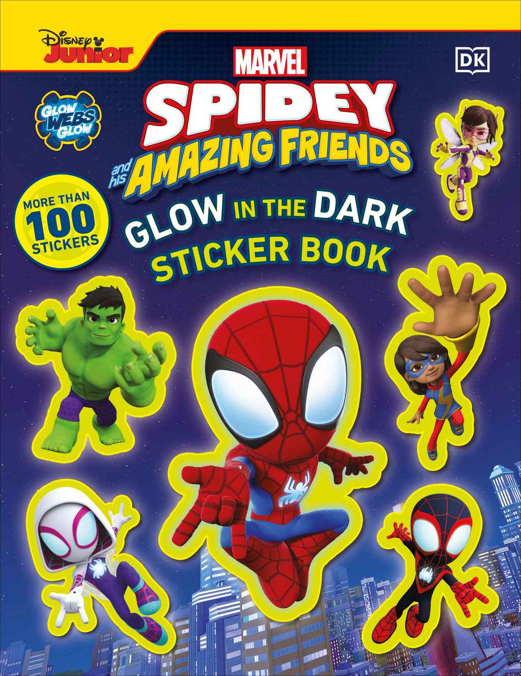Marvel Spidey and His Amazing Friends Glow in the Dark Sticker Book-book cover