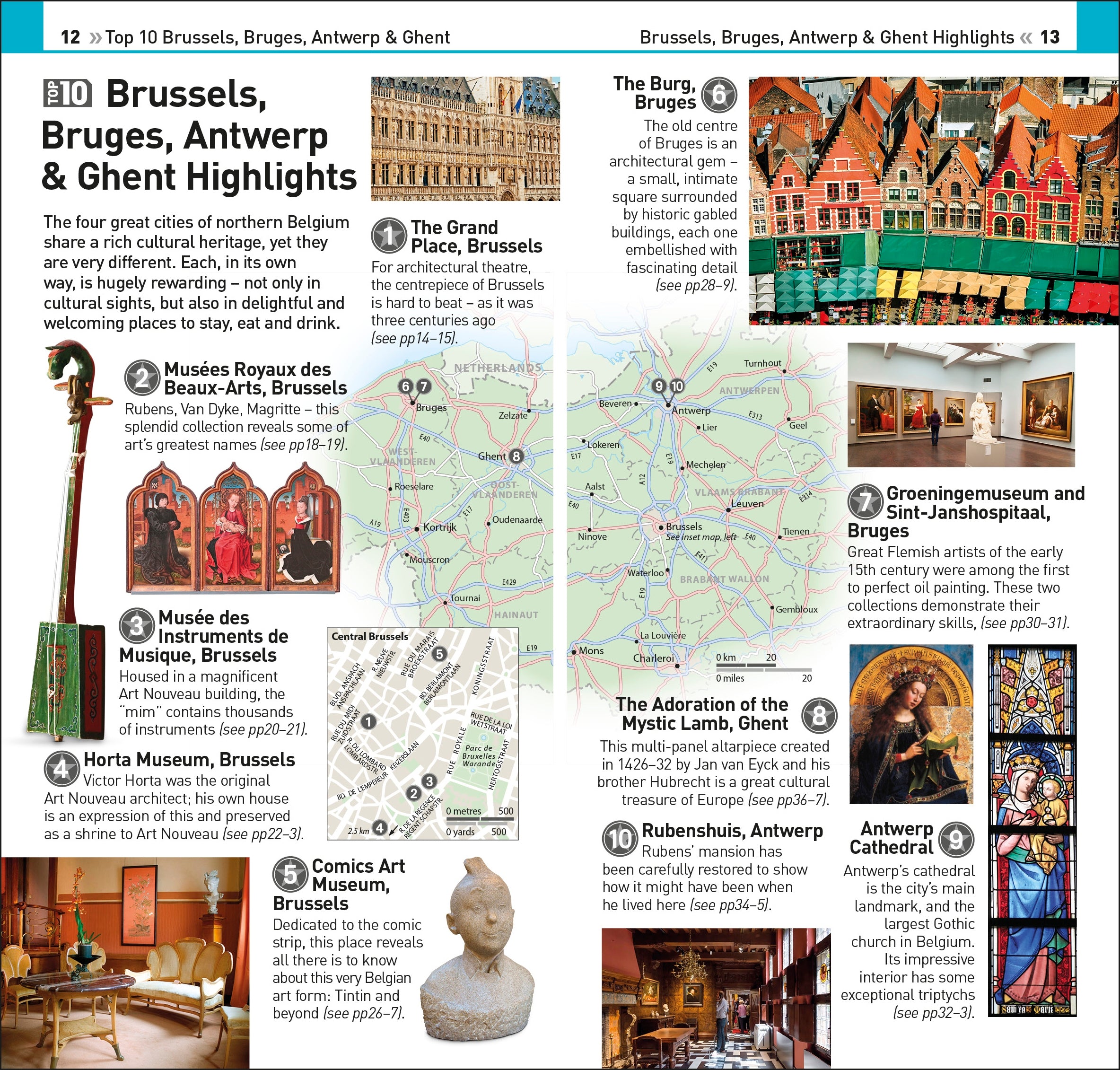 DK Top 10 Brussels, Bruges, Antwerp and Ghent