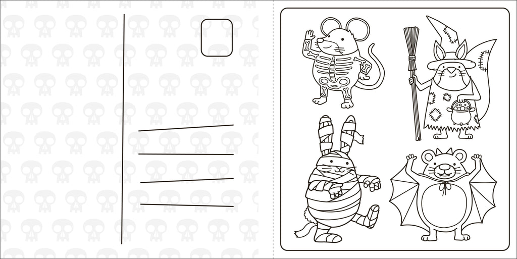 Super Cuties: A Cozy Halloween Coloring Book-Spread, Image, (PRHC, Design, Do, Not, Use)-3