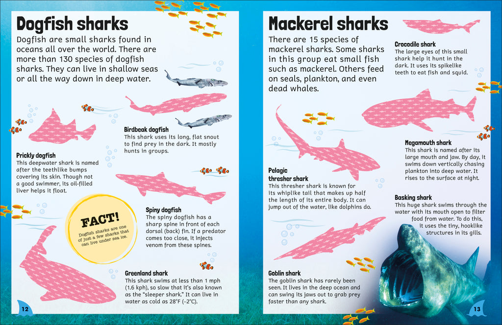 Sticker Encyclopedia Sharks-Spread, Image, (PRHC, Design, Do, Not, Use)-2