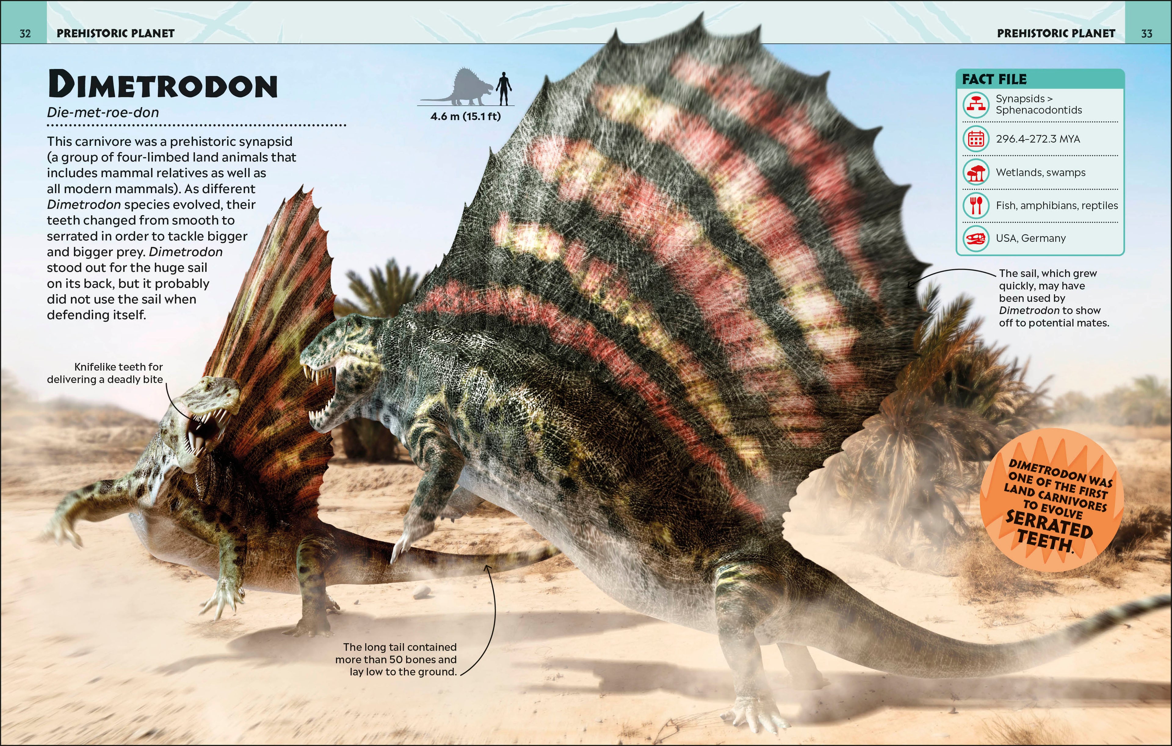 Extraordinary Dinosaurs and Other Prehistoric Life Visual Encyclopedia-spread image