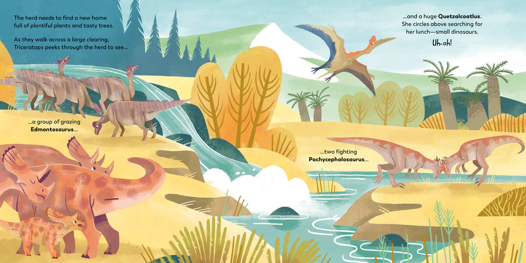 A Dinosaur's Day: Triceratops Follows Its Herd-image