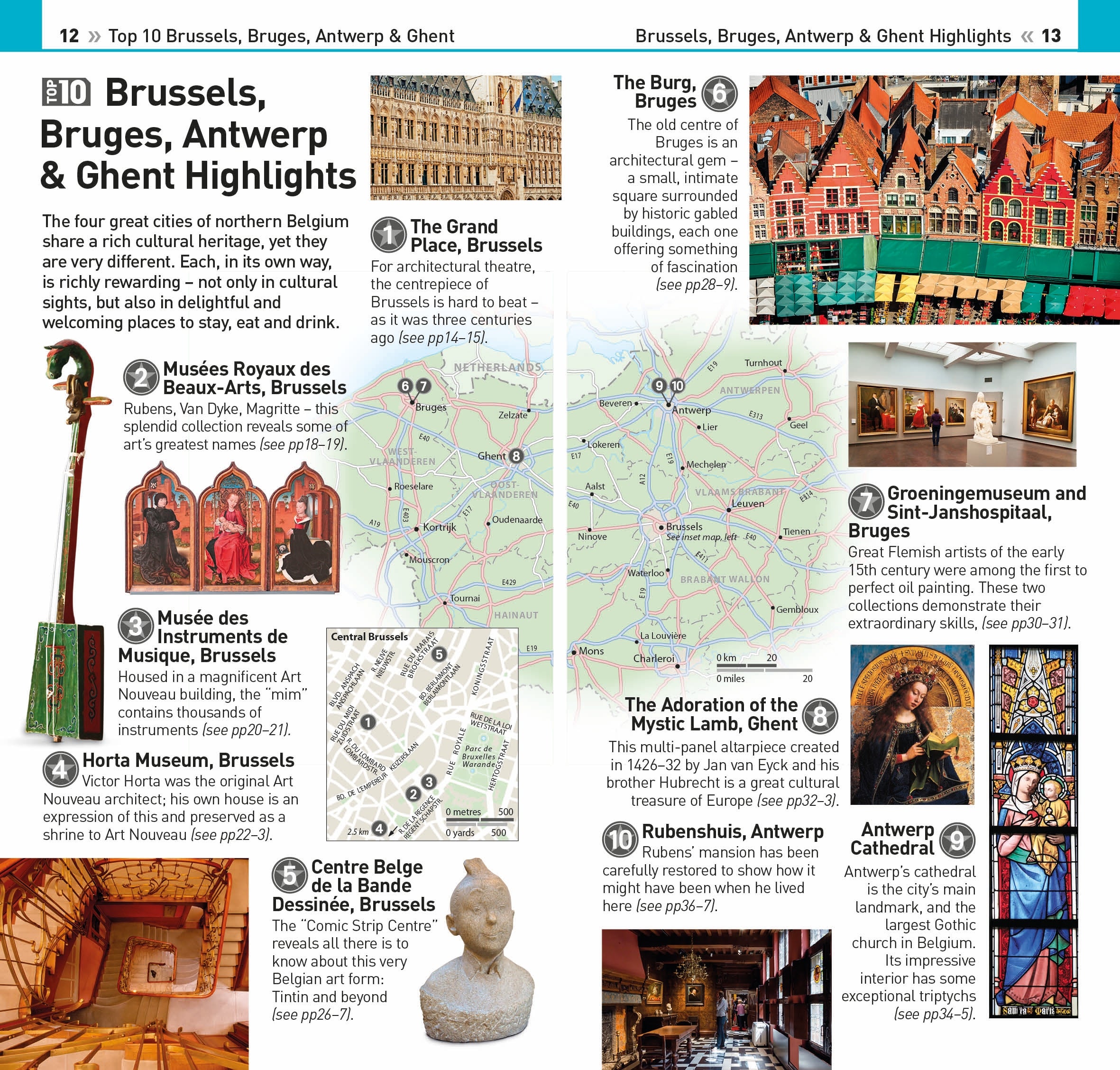 DK Top 10 Brussels, Bruges, Antwerp and Ghent