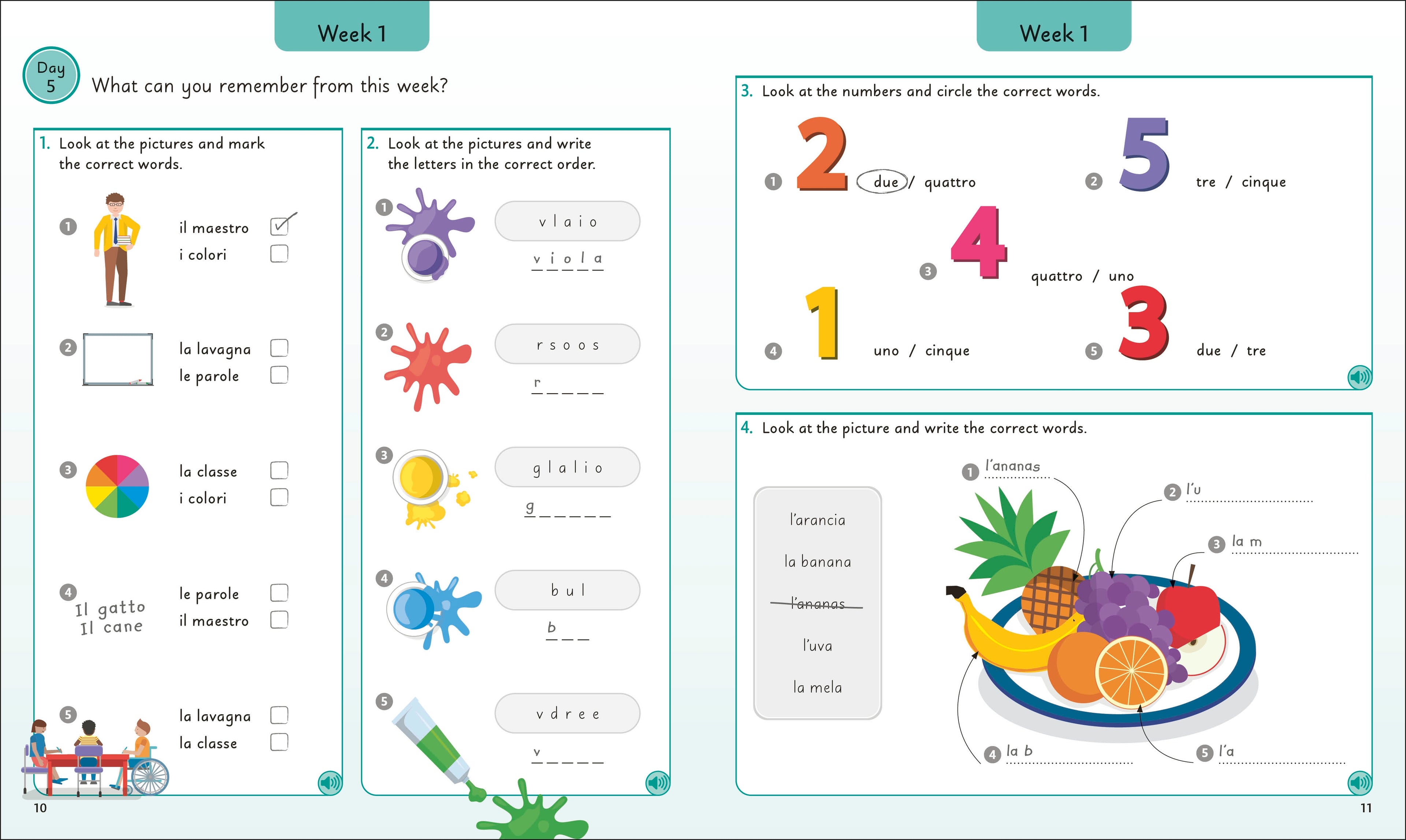 Italian for Everyone Junior 5 Words a Day