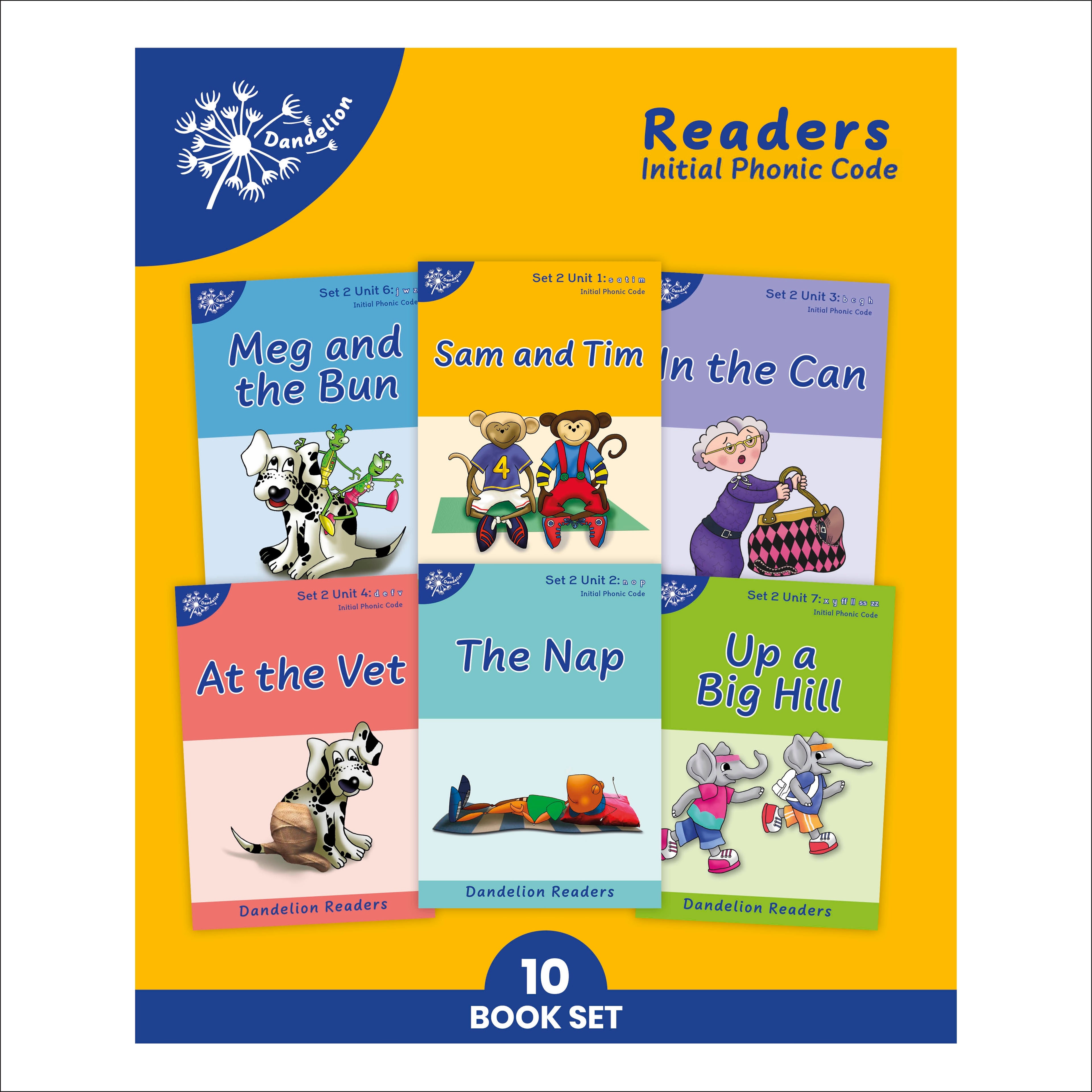 Phonic Books Dandelion Readers Set 2 Units 1-10