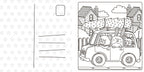 Super Cuties A Cosy Christmas Colouring Book-Spread, Image, (PRHC, Design, Do, Not, Use)-2