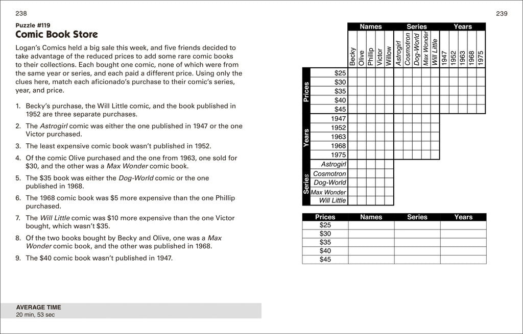 Puzzle Baron's Large Print Logic Puzzles