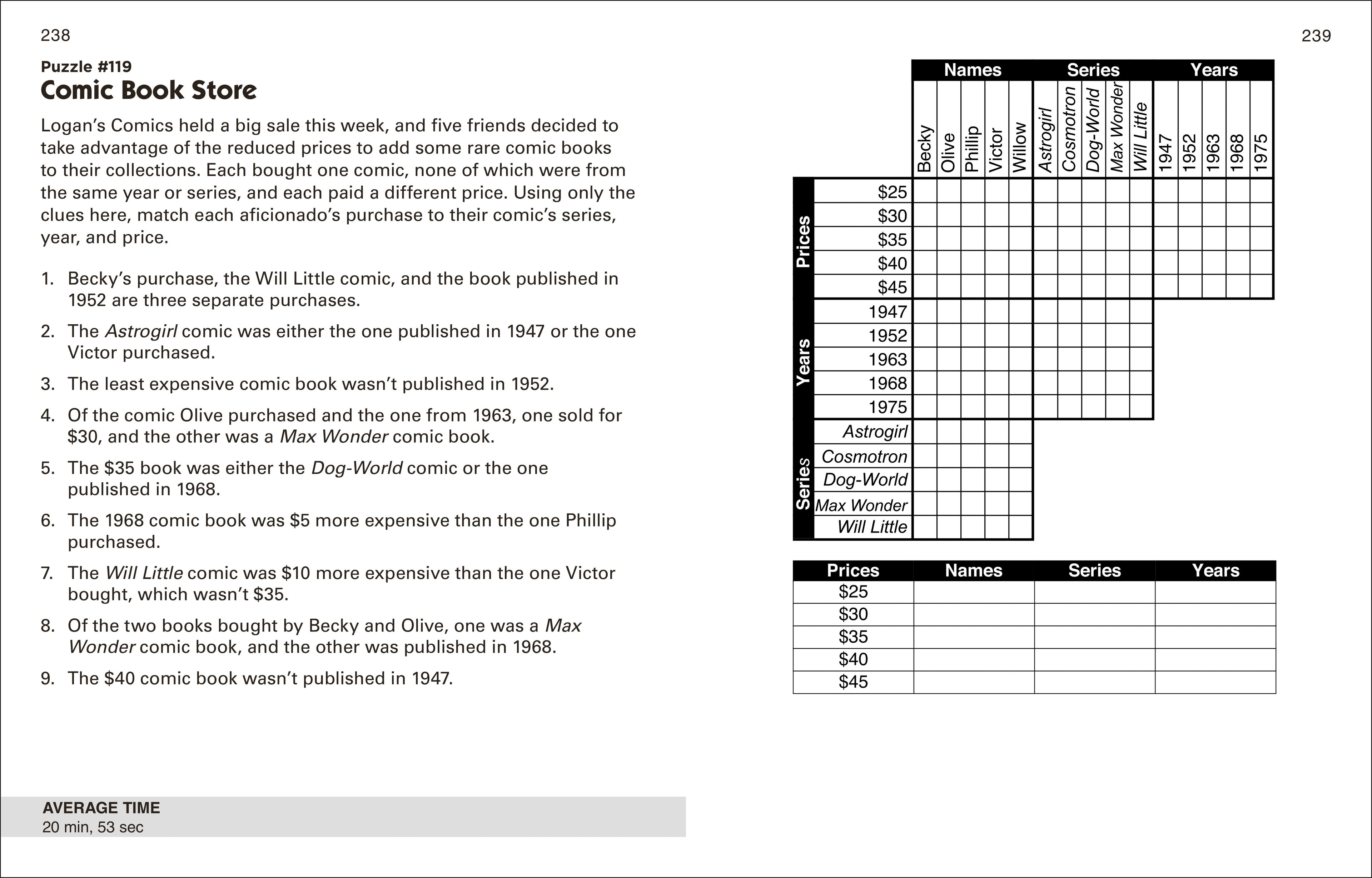 Puzzle Baron's Large Print Logic Puzzles