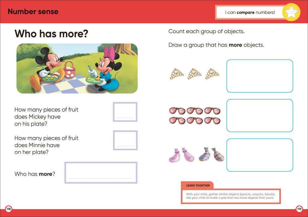 Disney Learning Big Workbook Kindergarten-Spread, Image, (PRHC, Design, Do, Not, Use)-5