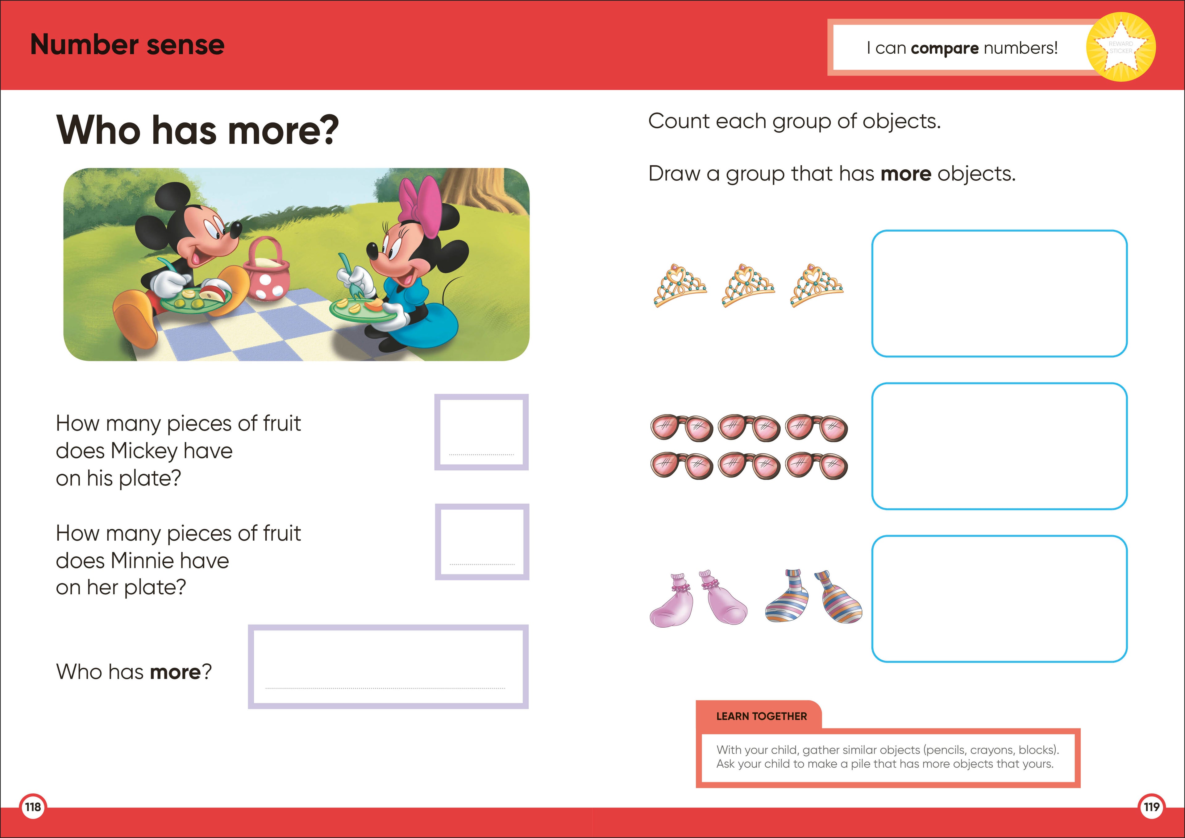 Disney Learning Big Workbook Kindergarten-Spread, Image, (PRHC, Design, Do, Not, Use)-5