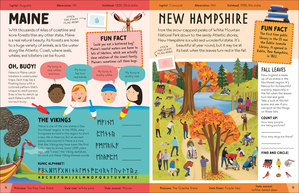 50 States Activity Book