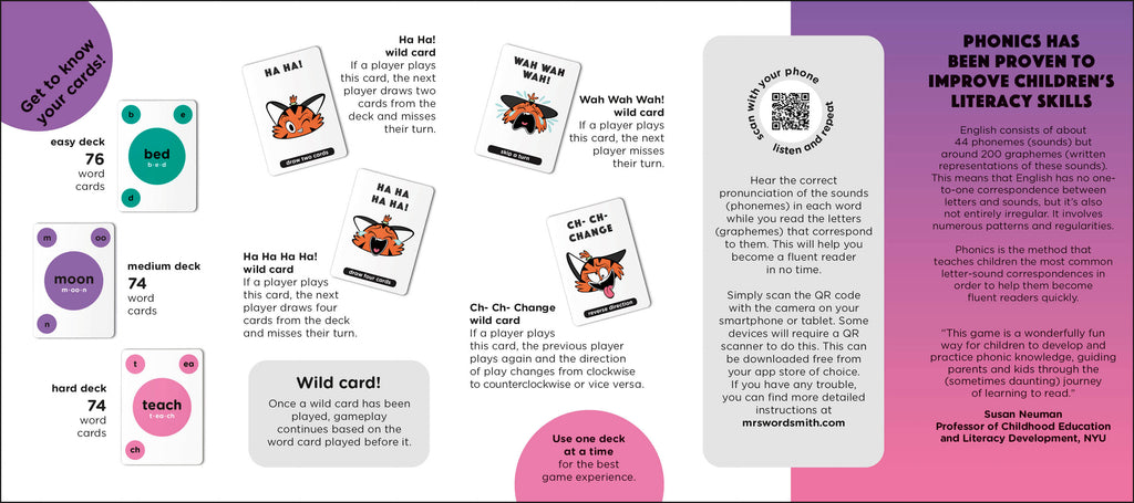 Mrs Wordsmith Phonics Blah Blah Blah Card Game, Kindergarten & Grades 1-2-Spread, Image, (PRHC, Design, Do, Not, Use)-2