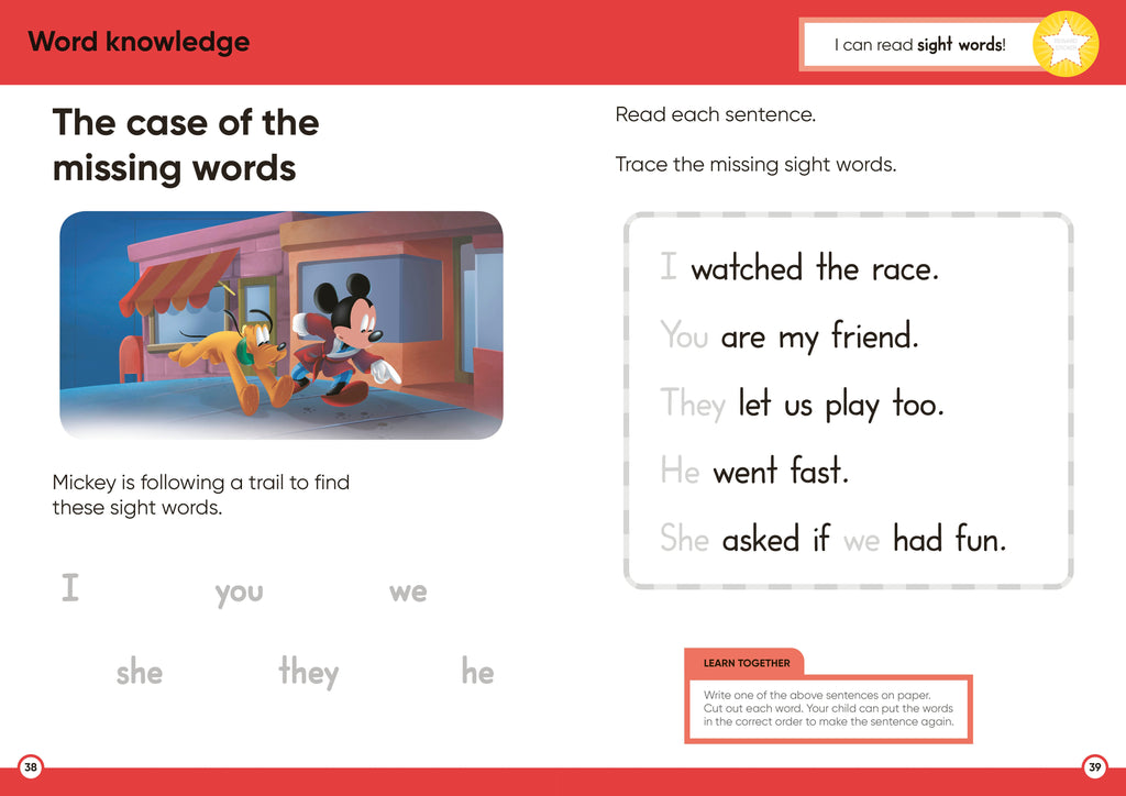 9780241763841-Disney Learning Big Workbook Ages 5-6 (Year 1)-Spread Image-3