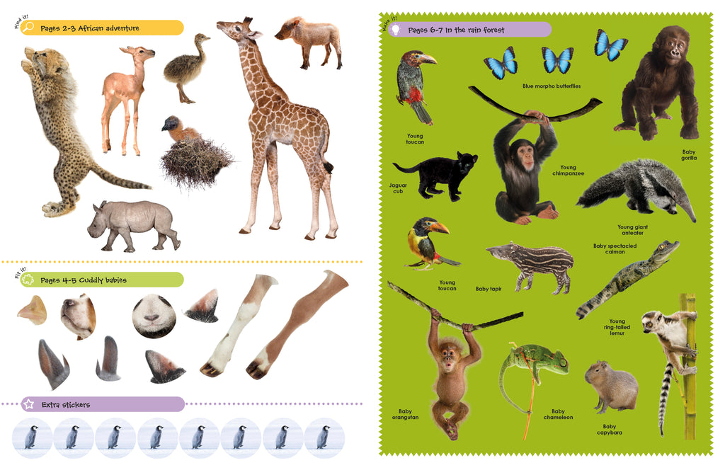 Ultimate Sticker Book: Baby Animals