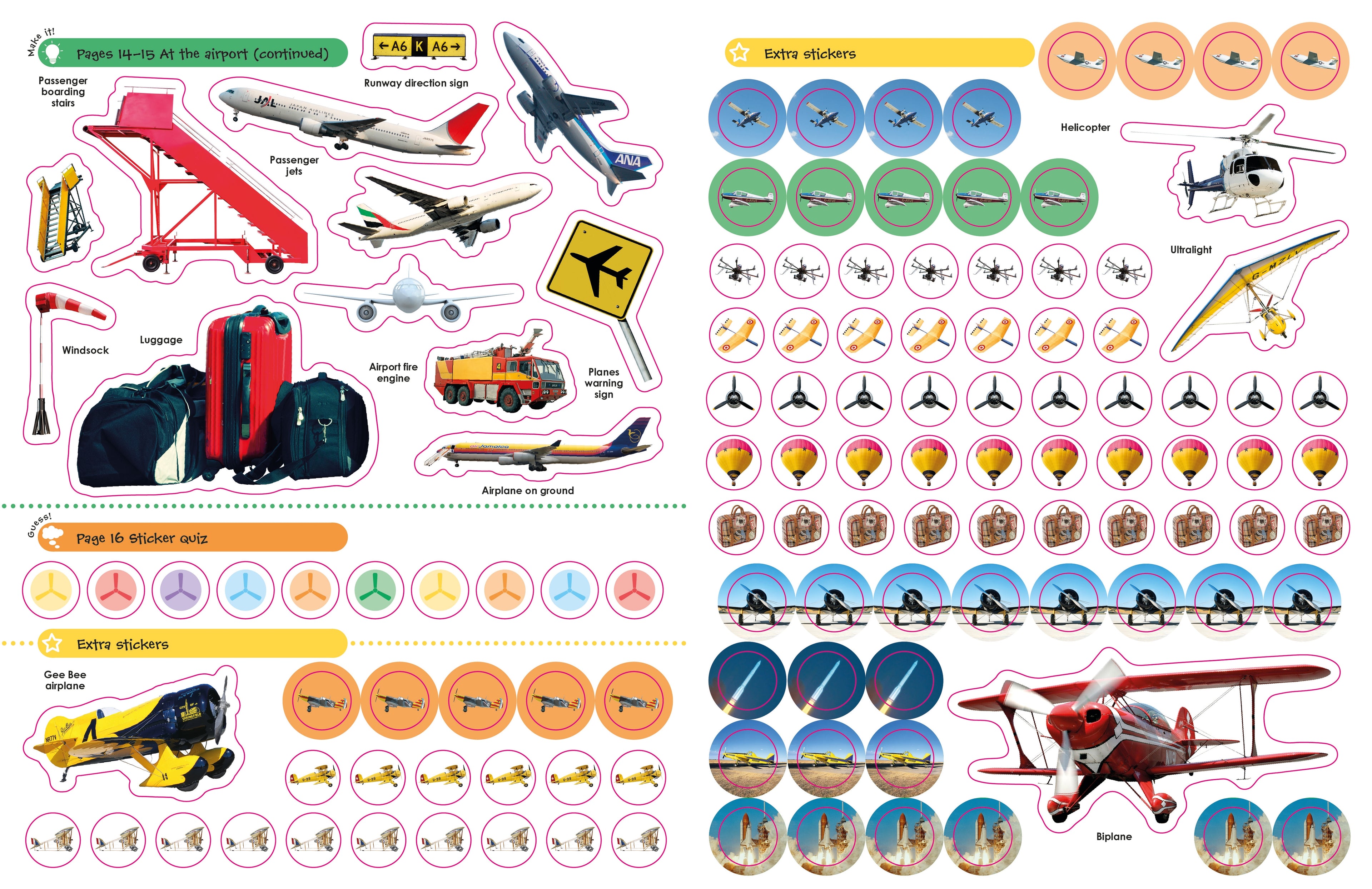 Ultimate Sticker Book: Airplanes and Other Flying Machines