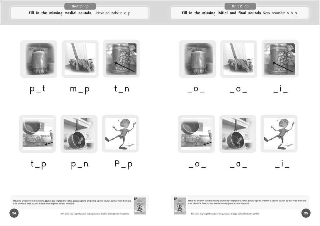 Phonic Books Dandelion Readers Reading and Writing Activities Set 1 Units 1-10-image