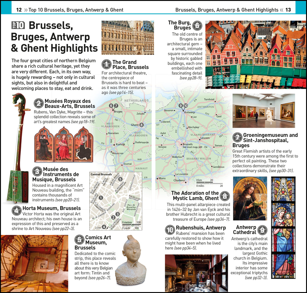 DK Top 10 Brussels, Bruges, Antwerp and Ghent