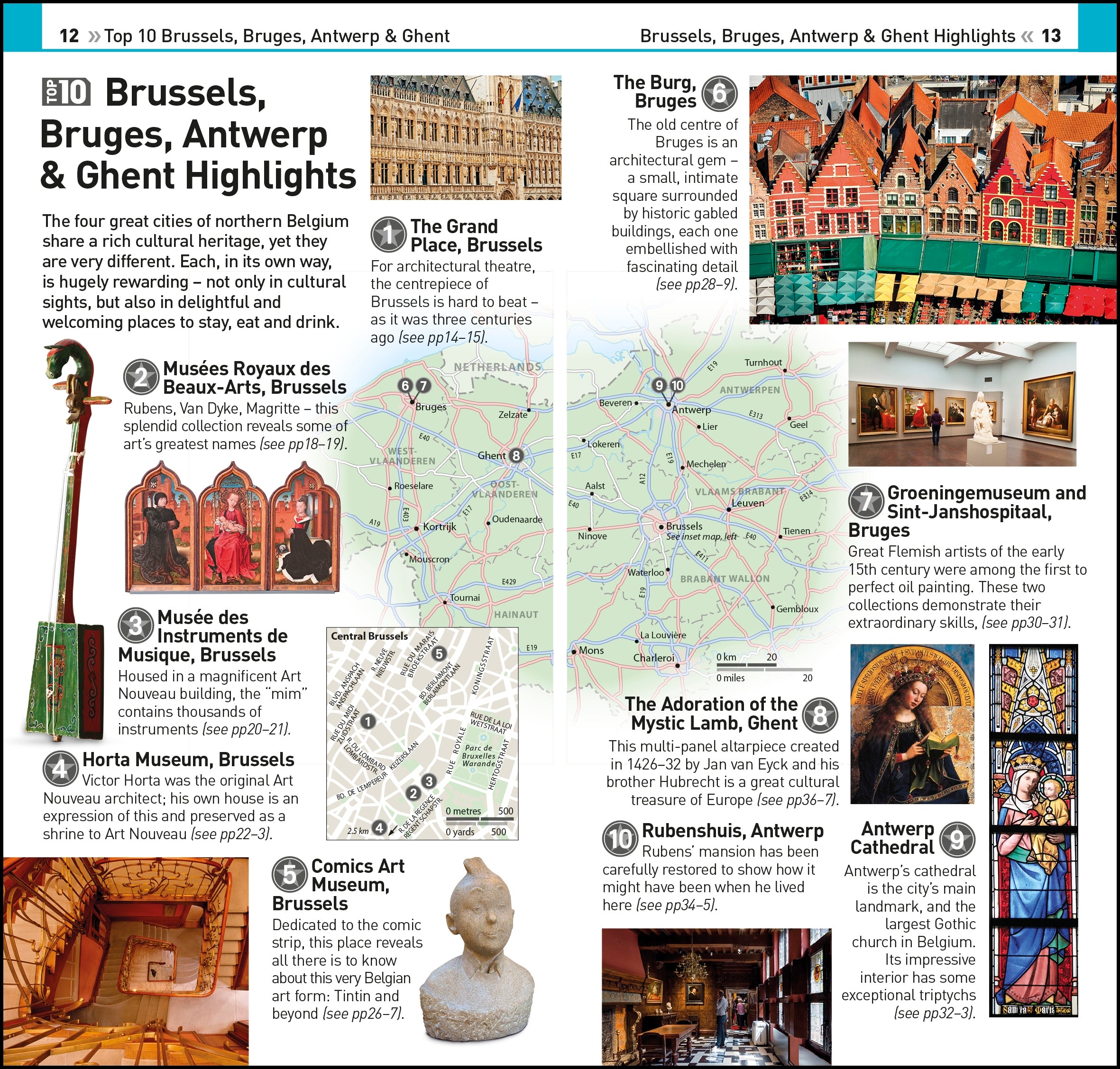 DK Top 10 Brussels, Bruges, Antwerp and Ghent