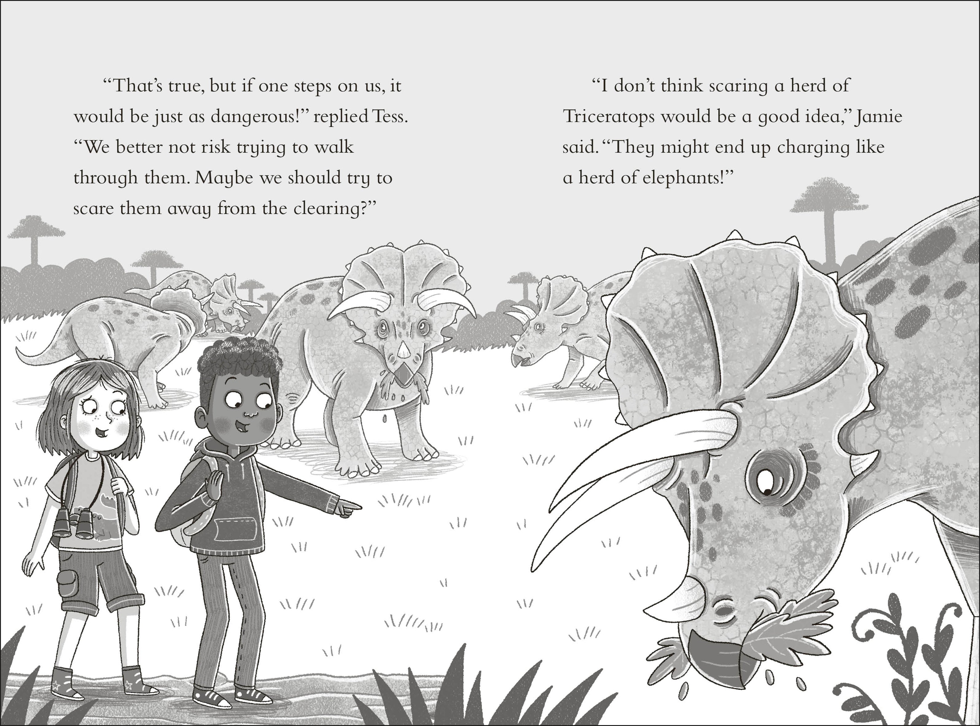 Dinosaur Club: A Triceratops Charge-Spread, Image, (PRHC, Design, Do, Not, Use)-3