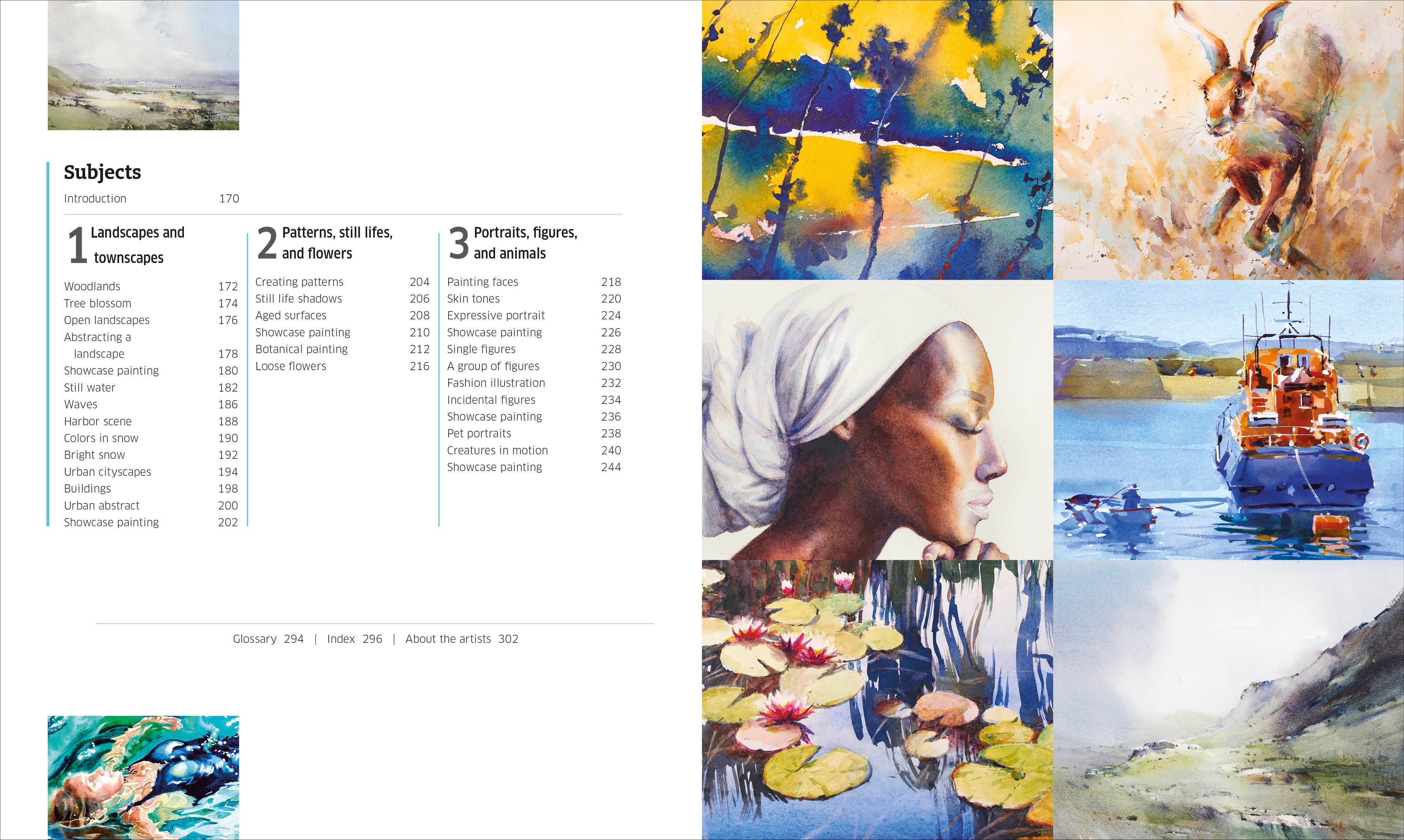 Artist's Watercolor Techniques-Spread, Image, (PRHC, Design, Do, Not, Use)-11