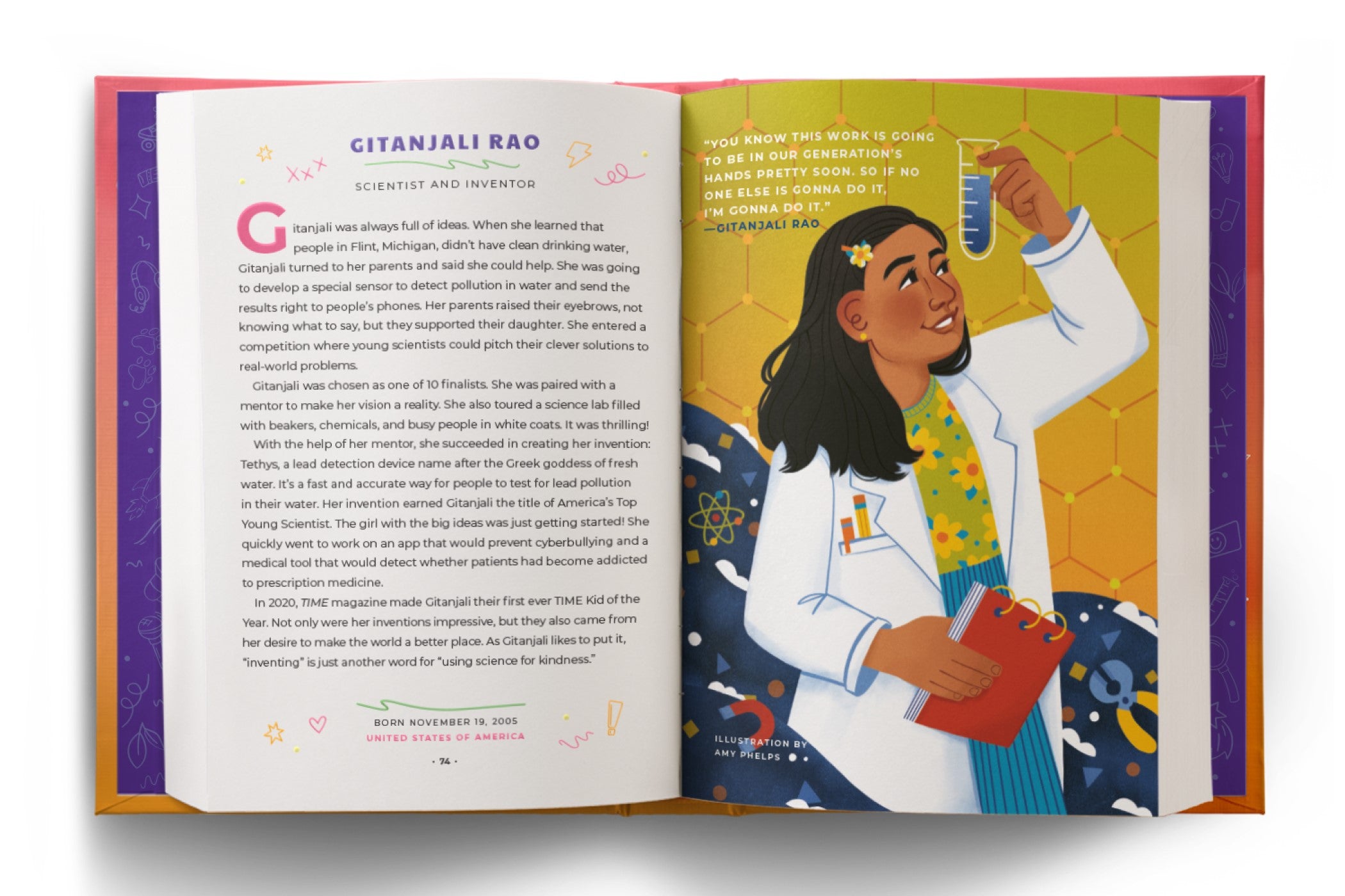 Good Night Stories for Rebel Girls: 100 Inspiring Young Changemakers-spread image