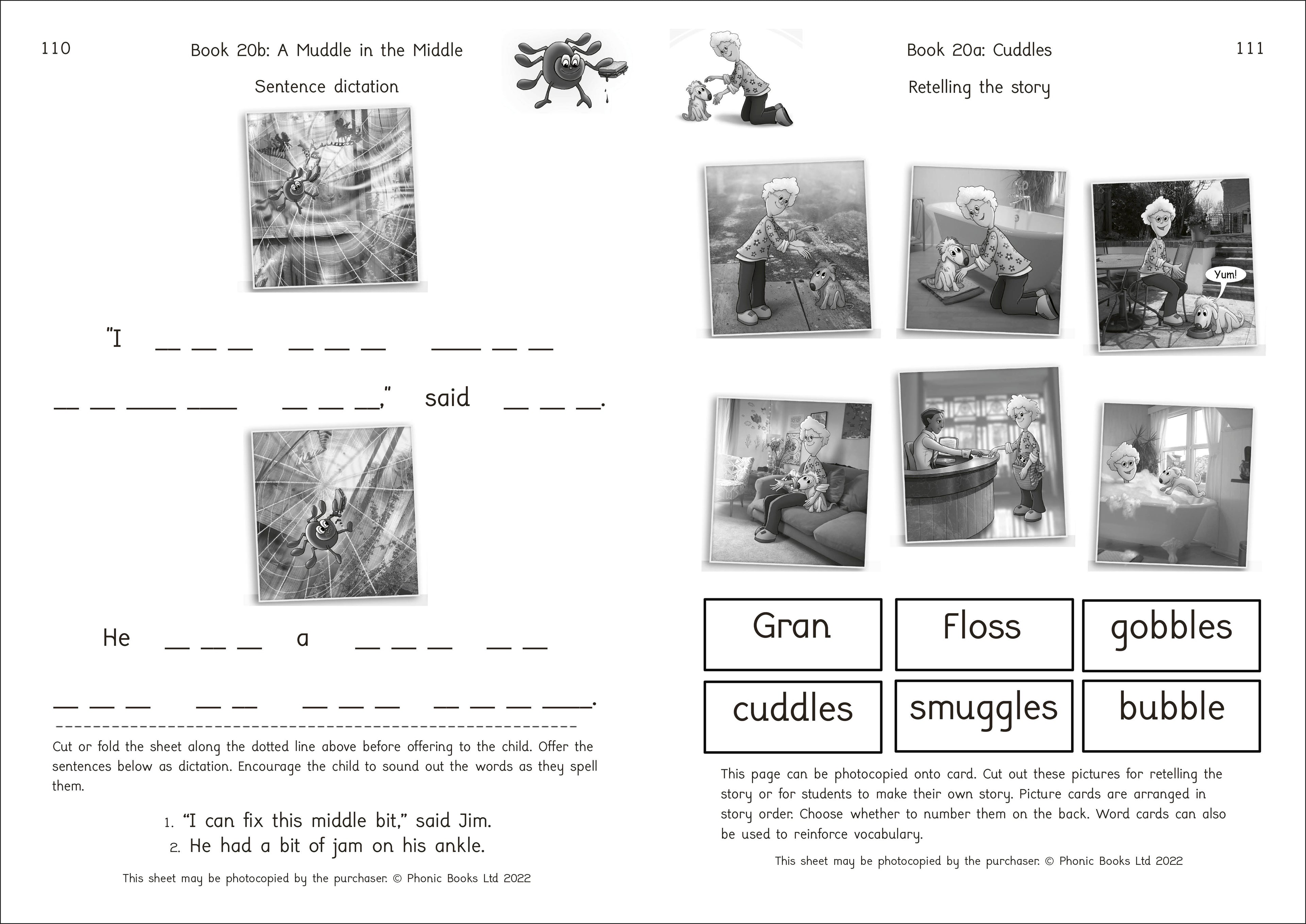 Phonic Books Dandelion Launchers Reading and Writing Activities Units 16-20-spread image