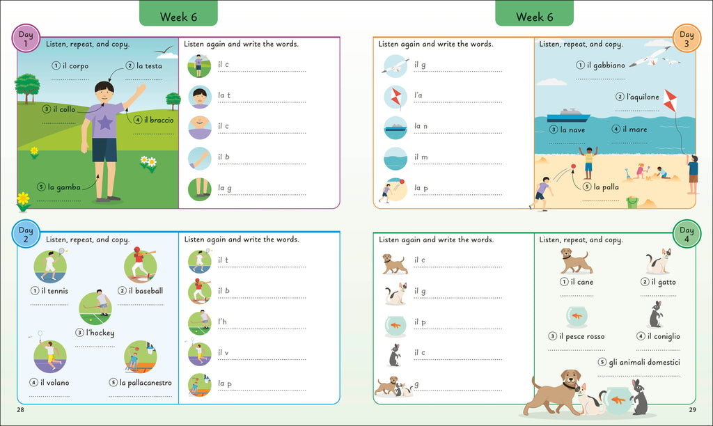 Italian for Everyone Junior 5 Words a Day