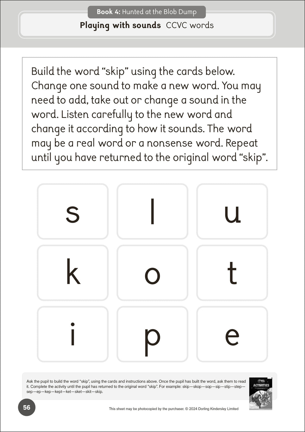 Phonic Books Mel on Mars Activities