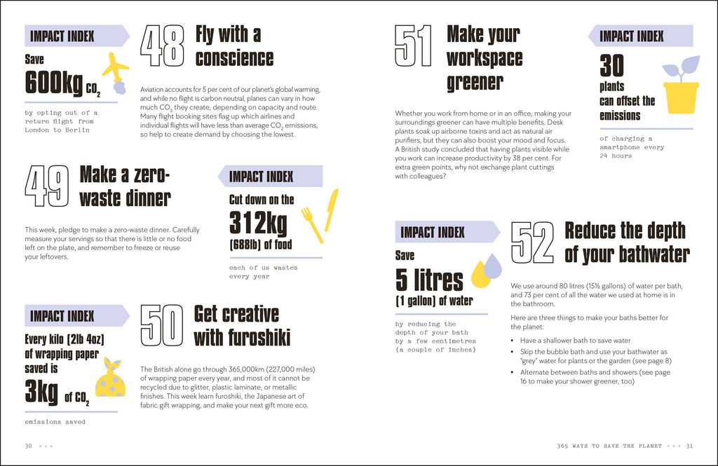 365 Ways to Save the Planet-Spread, Image, (PRHC, Design, Do, Not, Use)-2